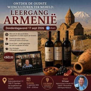 Ontdek de oudste wijnculturen ter wereld: Leergang Armenië donderdagavond 17 sept 2026 met Zoom