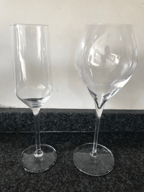 Prosecco en Champagne glas