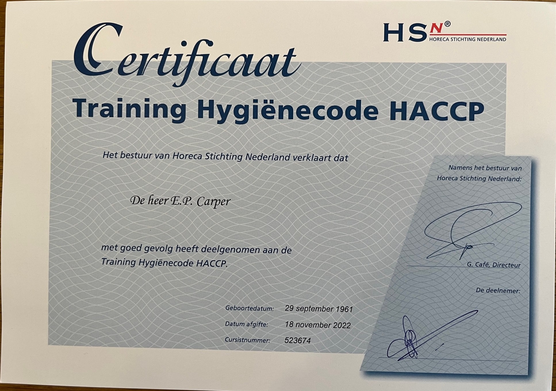 HACCP HACCP certificaat